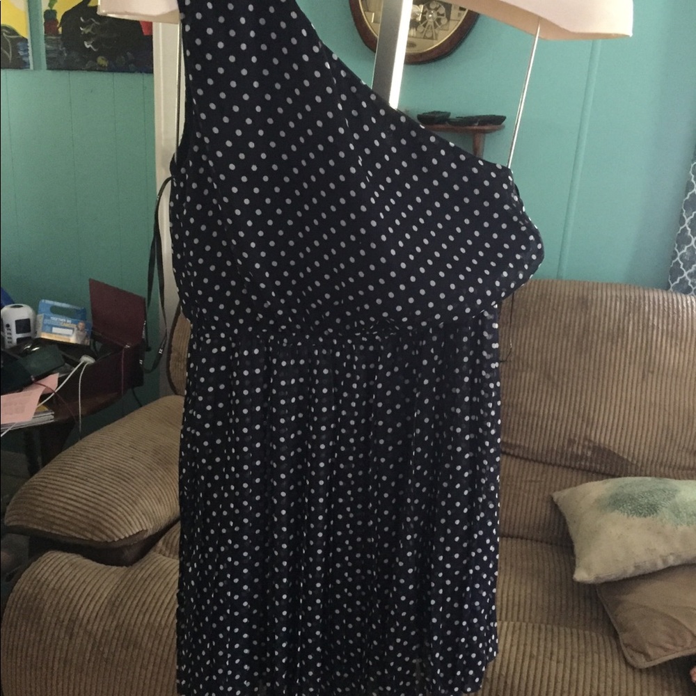 Off shoulder navy blue forever 21 small dress